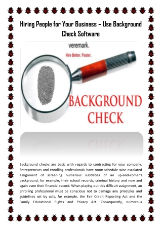 Hiring People for Your Business – Use Background Check Software