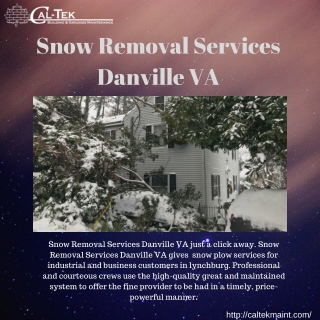 Snow Removal Services Danville VA