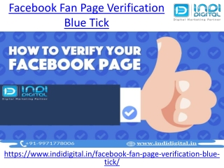 How to get facebook Fan Page Verification with Blue Tick