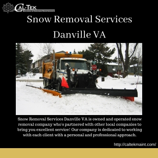 Snow Removal Services Danville VA