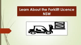 Learn About the Forklift Licence NSW