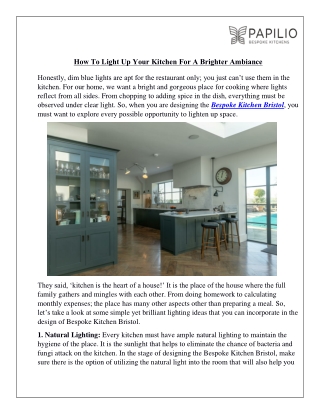 How To Light Up Your Kitchen For A Brighter Ambiance