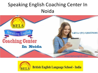 Speaking English Coaching Center In Noida