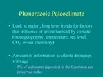 Phanerozoic Paleoclimate