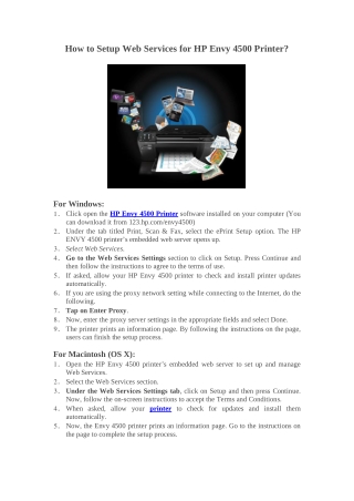 Complete HP Envy 4500 Printer Setup Guidelines