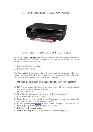 Get the Full HP Envy 4501 Printer Setup Guide