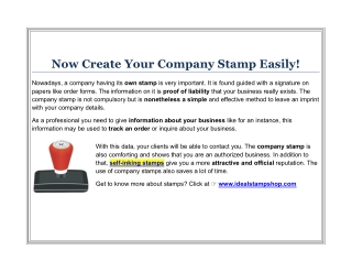 Why You Need a Address Stamp for Your Business ?