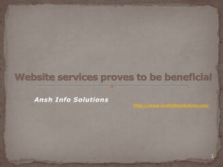 Website Services Proves To Be Beneficial