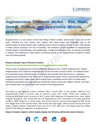 Angiosarcomas Treatment Market Boosting The Growth Worldwide: 2026 Market Key Dynamics