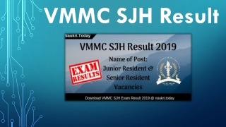 VMMC SJH Result 2019 | Download Safdarjung Hospital Cut off Marks