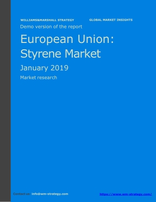 WMStrategy Demo European Union Styrene Market January 2019