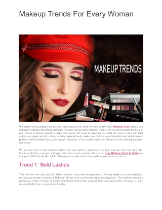 Makeup Trends For Every Woman