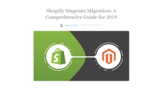 Migrate from Shopify to Magento