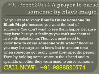 91-9888520774 A prayer to curse someone by black magic