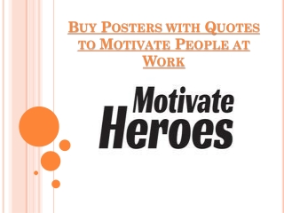 Buy Posters with Quotes to Motivate People at Work