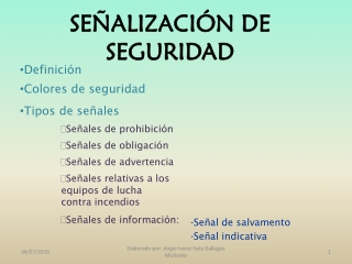 PUBLICO MI ACTIVIDAD: SEÑALIZACIÓN DE SEGURIDAD