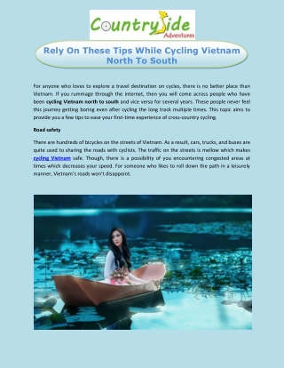 Rely on these tips while cycling vietnam north to south