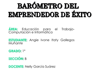 PUBLICO MI ACTIVIDAD: BARÓMETRO DEL EMPRENDEDOR