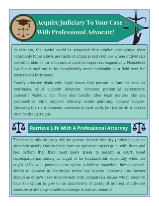 Acquire Judiciary To Your Case With Professional Advocate