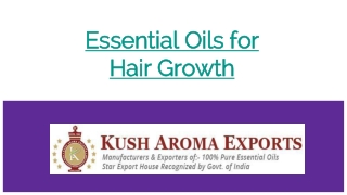 Organic Essential Oils for Hair Growth and Thickness