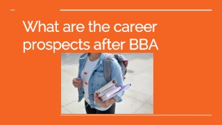 What are the career prospectus after BBA?