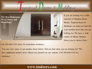 Interior wood doors Miami