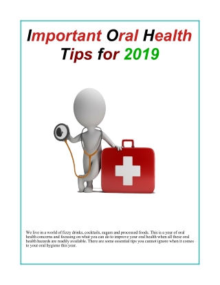 Important Oral Health Tips for 2019