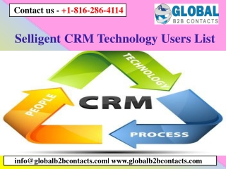 Selligent CRM Technology Users List