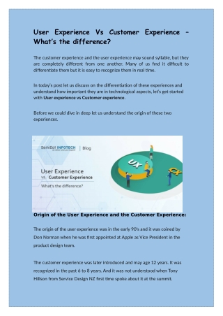 User Experience Vs Customer Experience – What’s the difference?