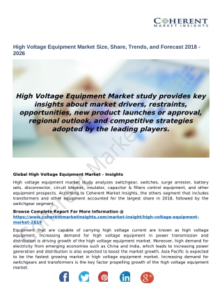 High Voltage Equipment Market
