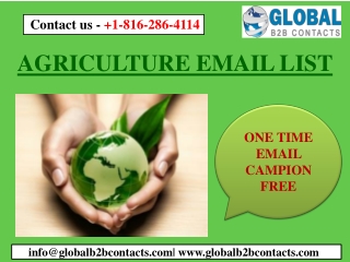 AGRICULTURE EMAIL LIST