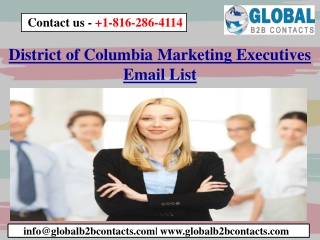 District of Columbia Marketing Executives Email List