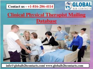 Clinical Physical Therapist Mailing Database