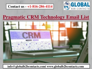 Pragmatic CRM Technology Email List