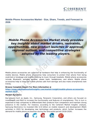 Mobile Phone Accessories Market