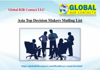 Asia Top Decision Makers Mailing List