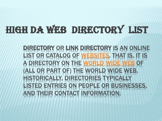 web directory sites