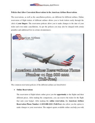 Get Affordable Flight Ticket, American Airlines Phone Number 1-833-888-2221
