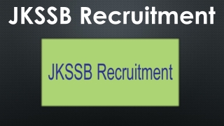 JKSSB Recruitment 2019-Latest JKSSB Jobs 30 Jr. Engineer Onilne Apply