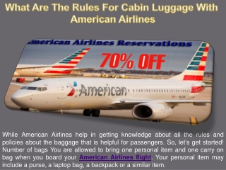 What Are The Rules For Cabin Luggage With American Airlines