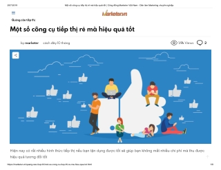 Một số công cụ tiếp thị rẻ mà hiệu quả tốt _ Công đồng Marketer Việt Nam - Dân làm Marketing chuyên nghiệp_