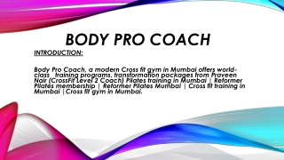 Body Pro Coach Fitness | Praveen Nair & Maahek Nair| Best Celebrity Fitness Coach.