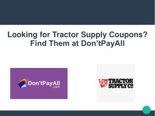 Pile up More Savings via Tractor Supply Coupons