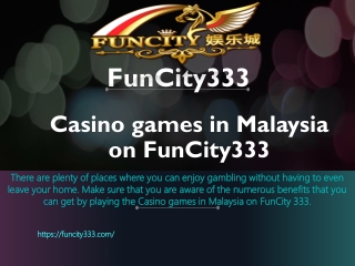 Casino games in Malaysia, Online Casino Malaysia