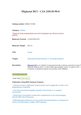 Miglustat HCl