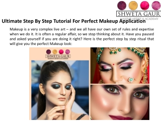 Ultimate Step By Step Tutorial For Perfect Makeup Application