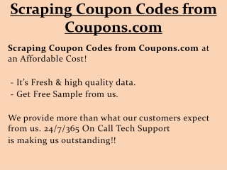 Scraping Coupon Codes from Coupons.com