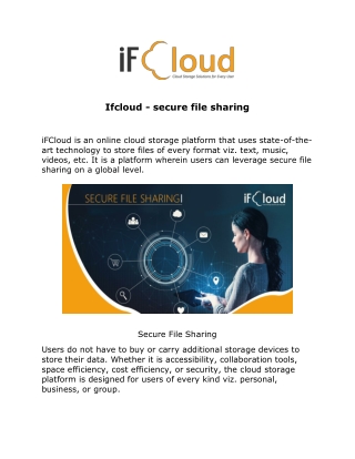 Ifcloud - secure file sharing