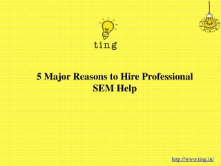 5 Major Reasons to Hire Professional SEM Help