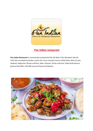 Pan Indian Restaurant-Morphett Vale - Order Food Online